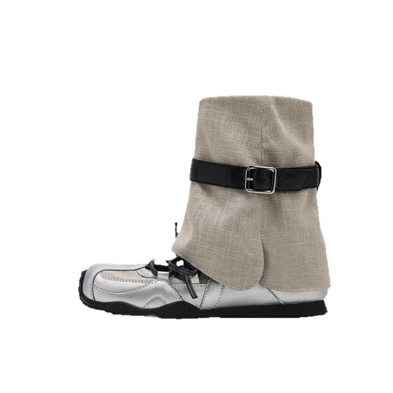 Romank~ 2025 Autumn New Cool Boots Platform Short Boots Long Boots Stacking Boots Women's Mary Jane Ballet Shoes