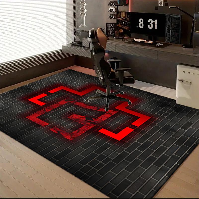 Ramm-stein Skulls And Logo Area Rug Suitable for Indoor And Outdoor,Carpets for Kitchens, Homes, Offices, Living Rooms,Home Decor,Christmas Gift