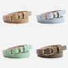 Womens Oval Pin Buckle Belt In Multi Colors For Jeans And Dresses
