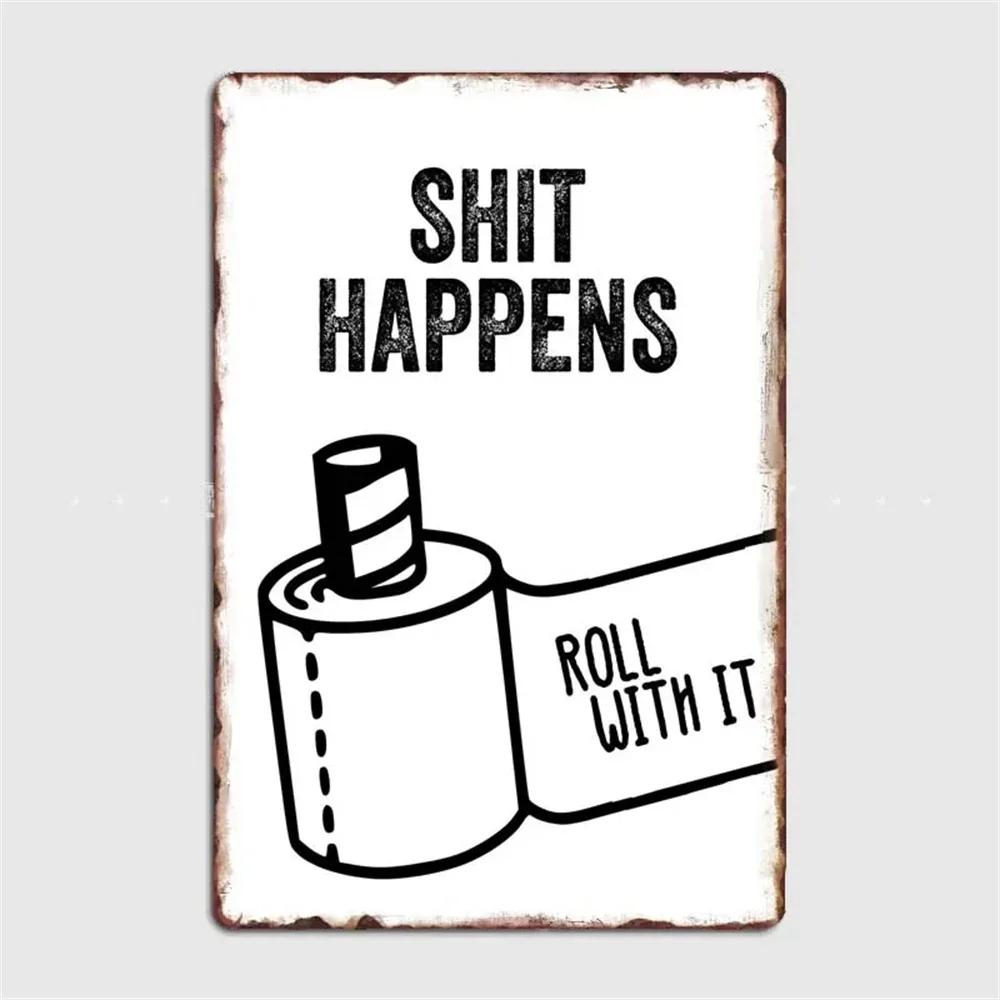 Lustiges Toilette Metallgemälde Blechschild Retro Bild Vintage Korrosion Plakette Brett Man Cave Café Bar Kino Badezimmer Wanddeko