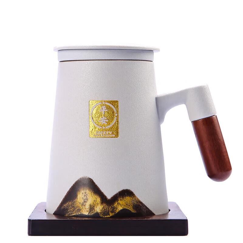 Ceramic Tea Mug with Infuser & Lid