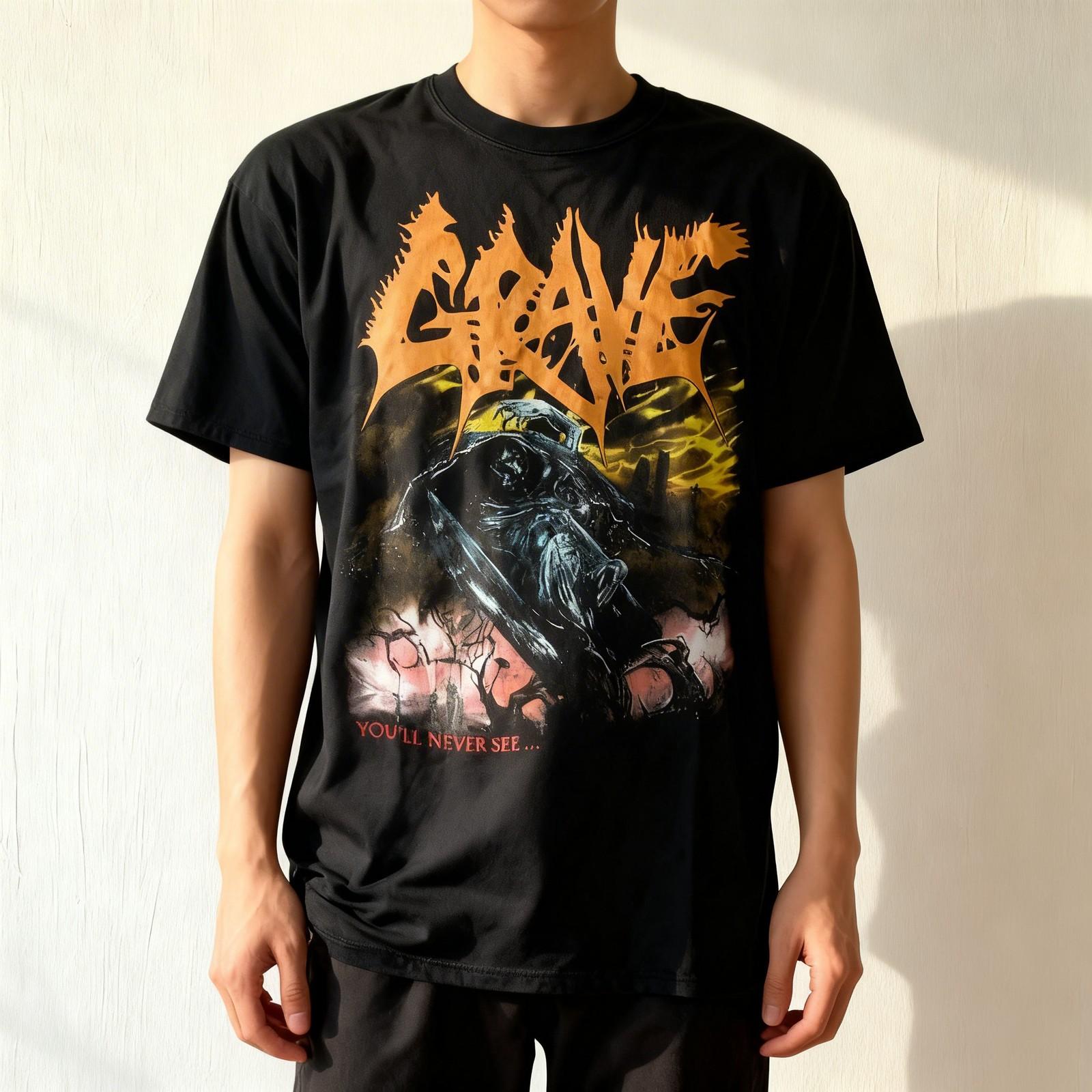 YOU NEVER SEE GRAVE Band NEW Unisex Cotton T-Shirt Full Size XXXL