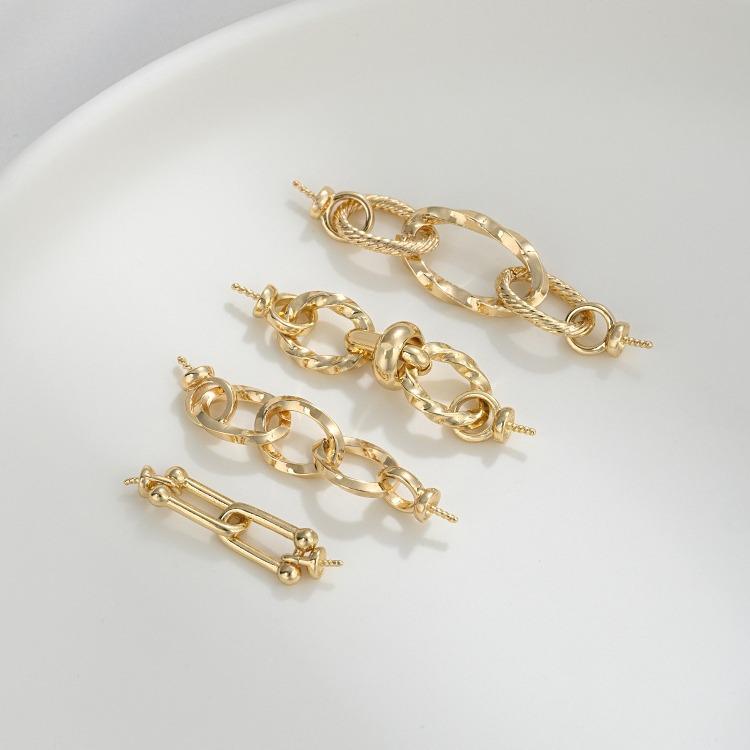 

14K Gold-Filled Double-Ended Eye Pin Chain for DIY Jewelry