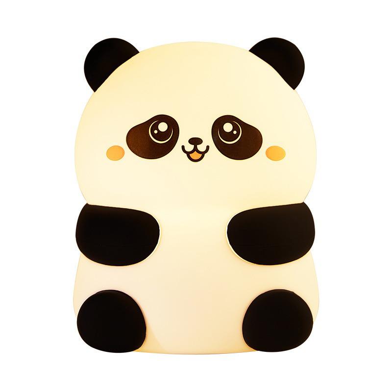 Customizable Seven-Color Rechargeable Silicone Panda Night Light