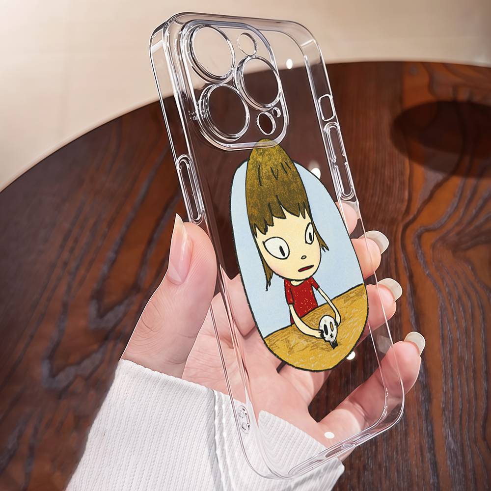 Yoshitomo Nara Phone Case For IPhone 16e 16 15 14 13 12 11 Mini Pro Max Anti Fall Clear Cover