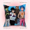 G-Gorillaz Rock Band Pillow Covers Cartoon Sofa Decorative Home Double-Sided Printing Short Plush Cute Cushion Cover