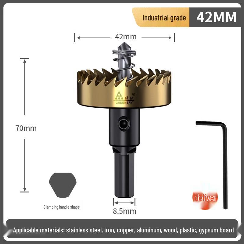 Green Forest Stainless Steel High-Speed Hole Saw Drill Bit Set for Metal and Steel Plates
