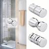 Solid Aluminum Gold Knob & Stainless Steel Handle for Shower & Bathroom Glass Doors