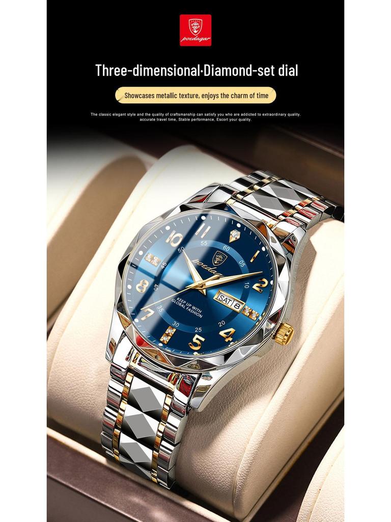 Schweizer Luxus Herren Quarz Wasserdicht Leuchtend Uhr - Neuer Heißer Stil