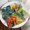 1116 new 111% pure cotton small square scarf spring and summer oil painting fashion versatile silk scarf shirt decorative scarf