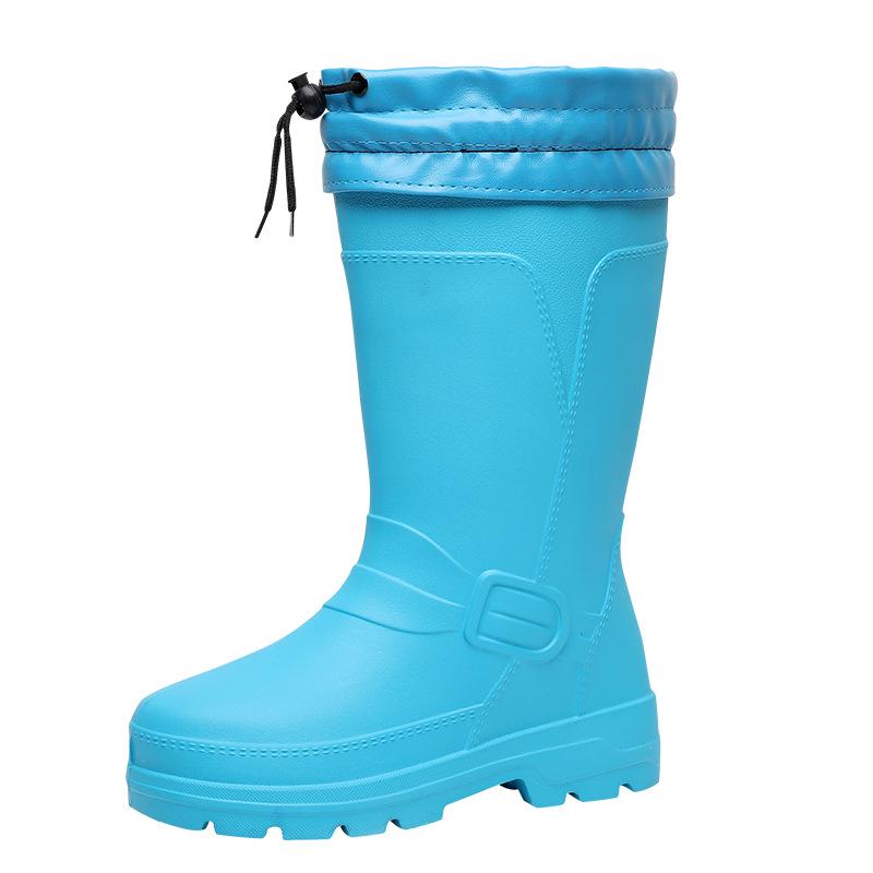 

Зимние дождевые сапоги из ЭВА с флисовой подкладкой, утолщенные, морозостойкие и теплые сапоги 887B, шнурок, хлопок, масло- и износостойкий 39