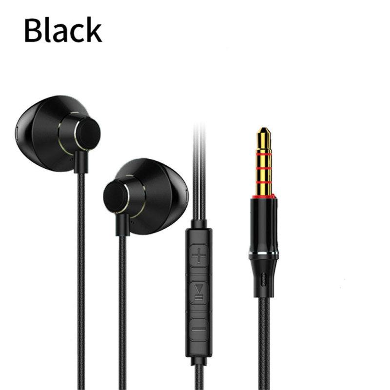

T3 Wire Control In-ear Headphones Bass Stereo Music Earbuds Earphone 3.5mm Universal Ergonomic чорний