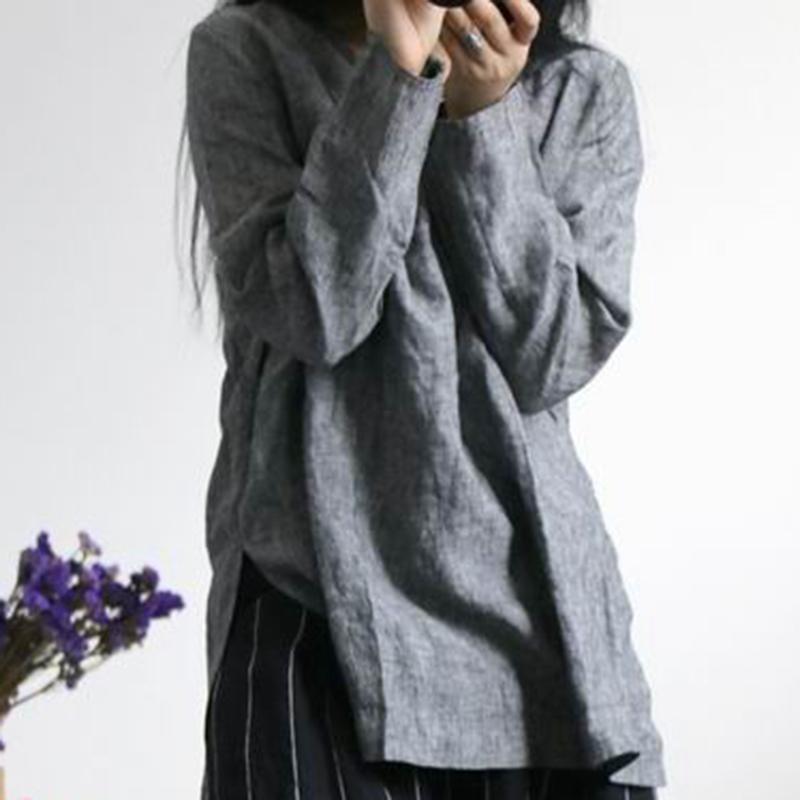 Johnature Women T-Shirts O-Neck Long Sleeve Solid Color Loose 2025 Autumn Vintage High Quality Simple T-shirt