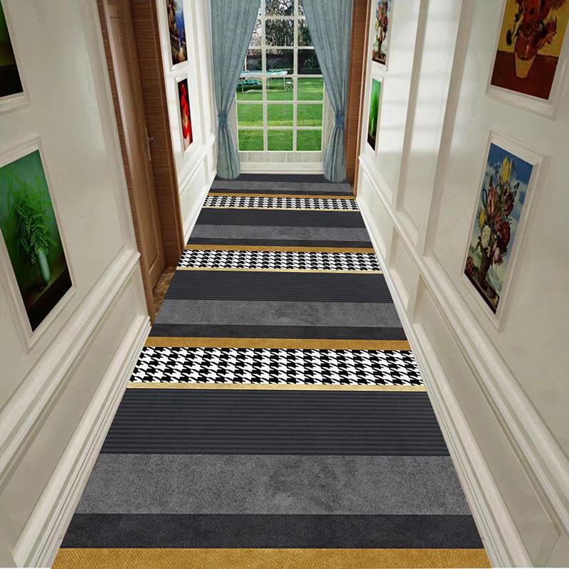 Living Room Retro Floor Mat Carpet Bedroom Full Bed Bedside Crawling Mat Coffee Table Entrance Door Mat