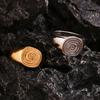MamacitaSlay 2026 New Design Spool Spiral Texture Rings 18K Gold Plated Stainless Steel Waterproof Jewelry Women's Simple Gift