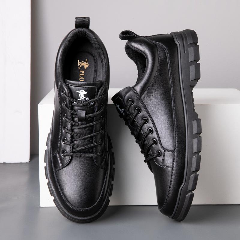 Autumn New Shoes for Men Genuine Leather Casual Shoes Fashion Sport Flat Shoes Winter Warm Plush Boots