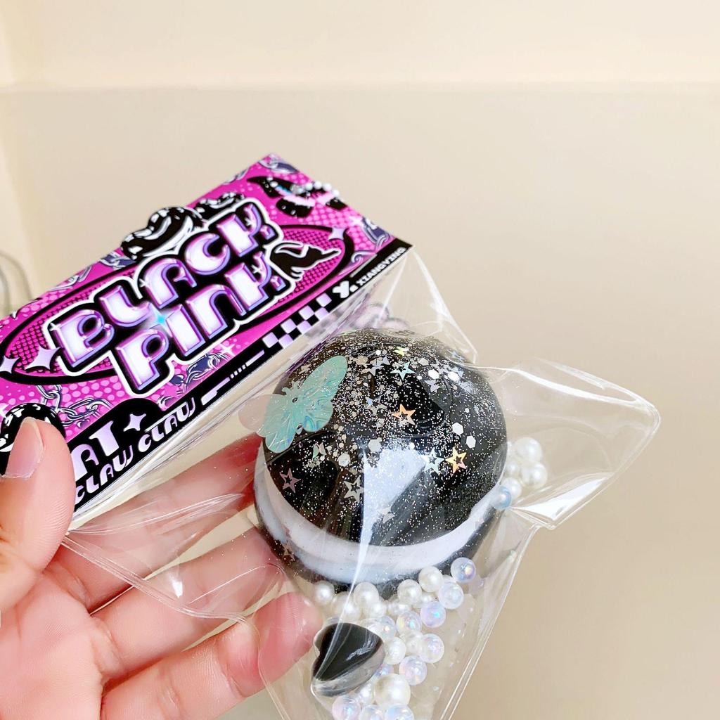 Jouet Anti-Stress à Presser Patte de Chat Rose & Noir - Doux, Décompression Type Boue, Article Blind Bag