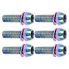 KRSCT 6pcs Cycling Stem Screws with Washers Stainless Steel Bolts Screws for Mountain Cycle Steering Handlebar M6