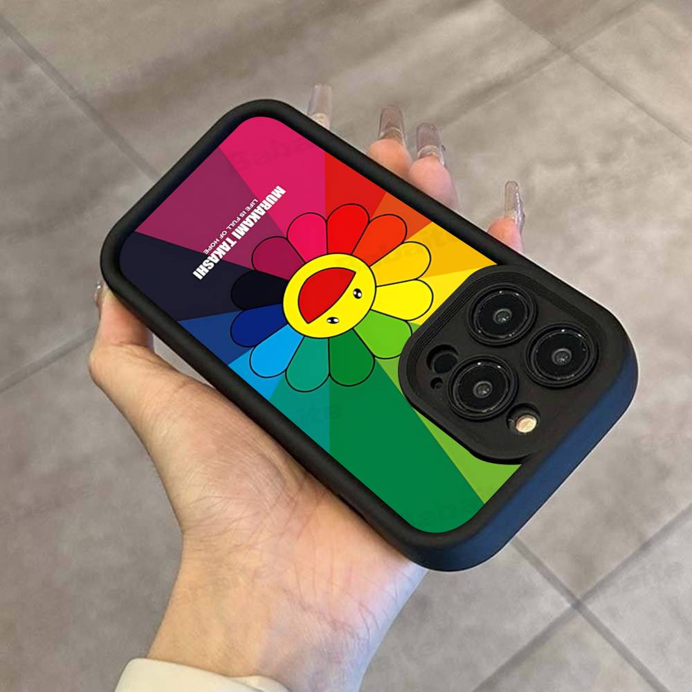 Art Japanese M-Murakami Artisti T-Takash Silicone Soft Phone Case For IPhone 17 16 14 13 12 11 15 Pro Max Plus Air Cover