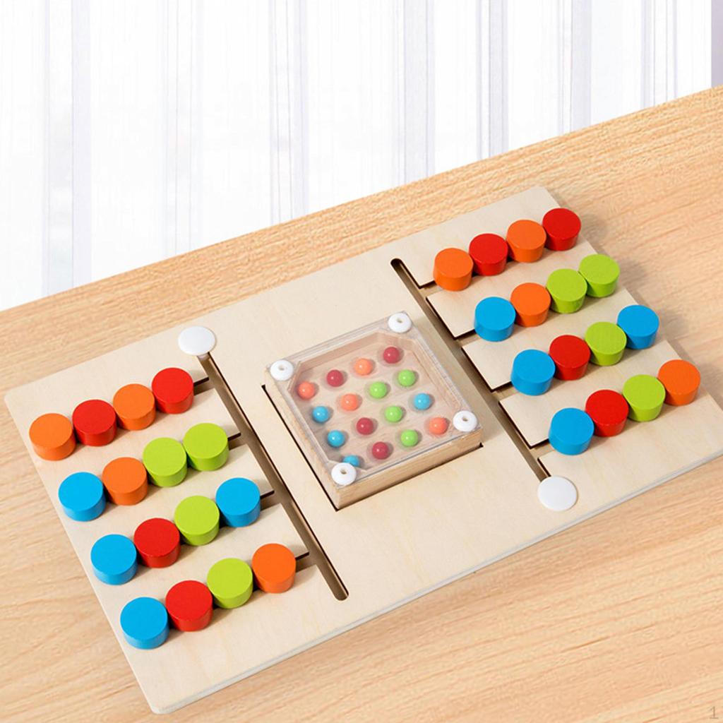 Color Matching Puzzles Four Game Preschool Educational Learning Toy Logic for Hand Eye