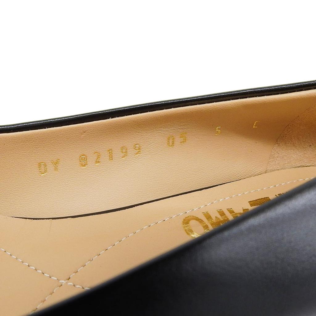 Utmärkta Salvatore Ferragamo pumps VARINA Vara-band svart läder Dam 5 Begagnade