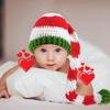 Strickmütze für Baby Warm und gemütlich Weihnachts-Beanie-Mütze Winddichte warme Mütze 6-12M Säuglinge Foto-Requisiten Kopfbedeckung