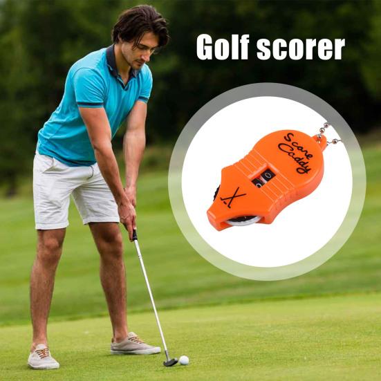 Contor de scoruri de golf Mini urmăritor de scoruri Instrument portabil de numărare a cursei cu 2 cifre Keychain Keychain Tabla de bord sport de golf în aer liber