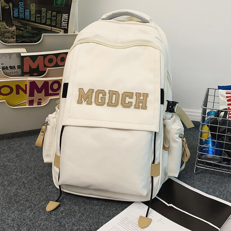 

Школьный рюкзак Ученик средней школы Женский Рюкзак с буквенным принтом белый