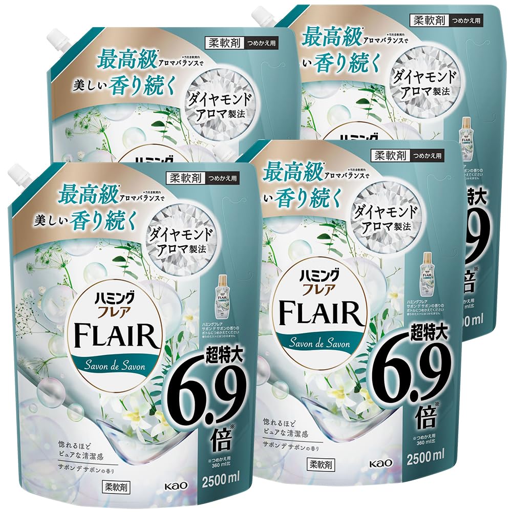 

Humming Flare Savon de Savon Fragrance Refill Large Capacity 2500ml x 4 [Case Sold] зелений