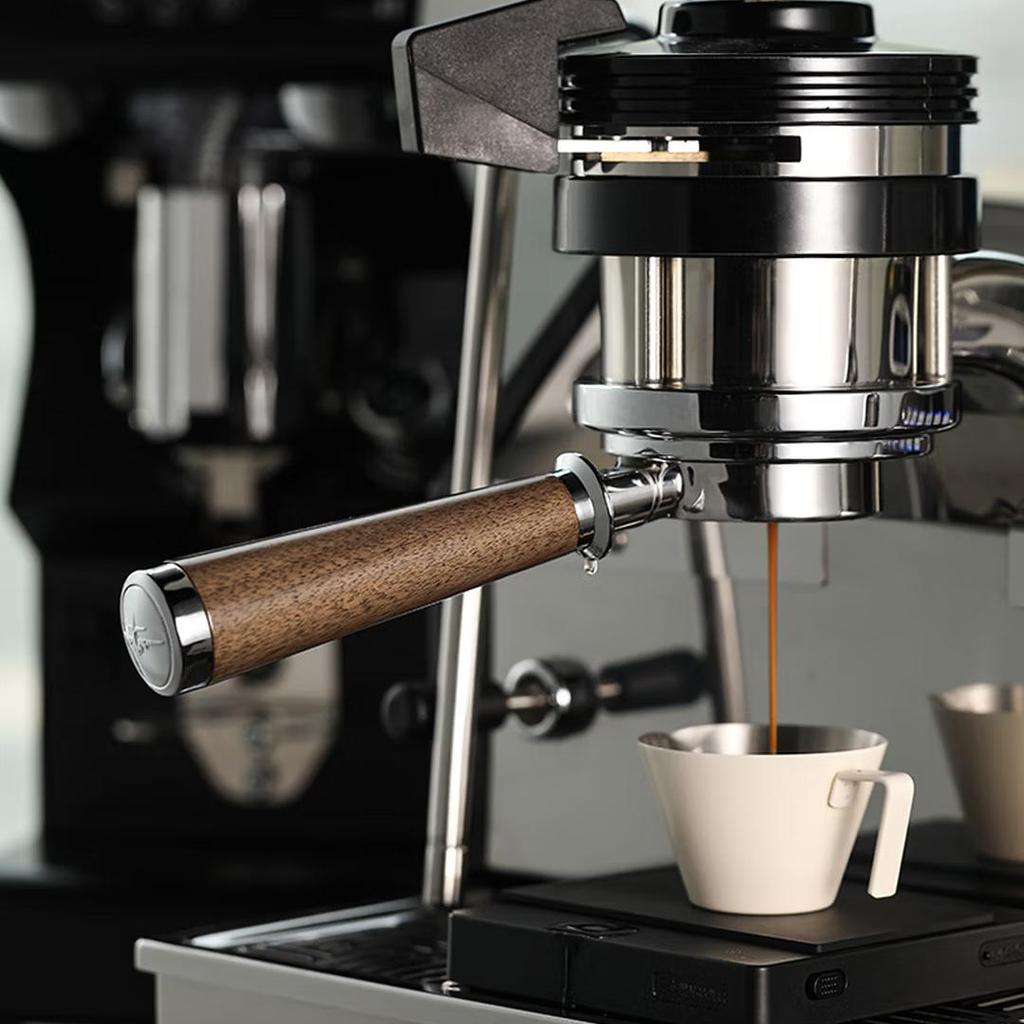MHW-3BOMBER Coffee Machine Handle, Solid Wood Bottomless Extraction Modification Accessory, Walnut Handle - Lama/E61