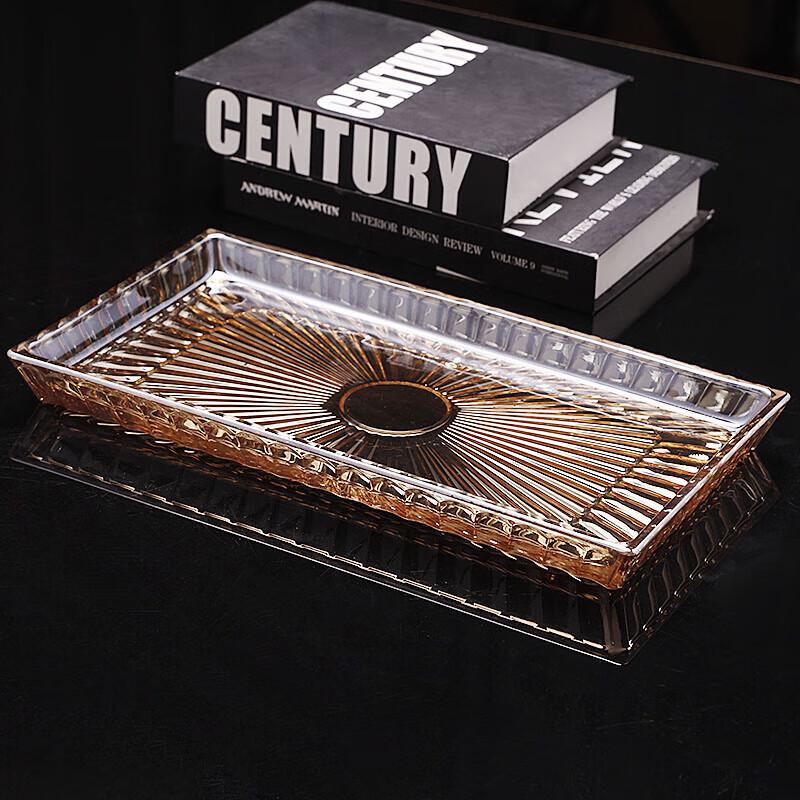 CHAHUA Crystal Glass Rectangular Fruit Tray