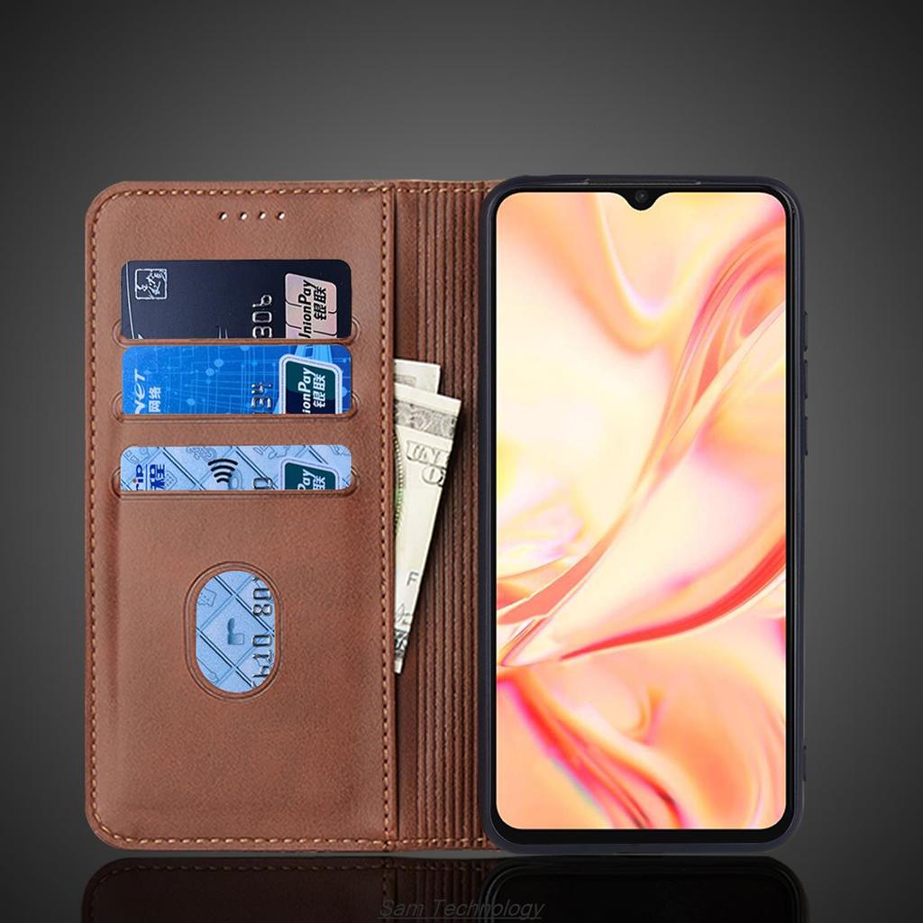 Magnetic Attraction Leather Case for OPPO Find X2 Lite Holster Flip Cover Case Wallet Phone Bags Fundas Coque