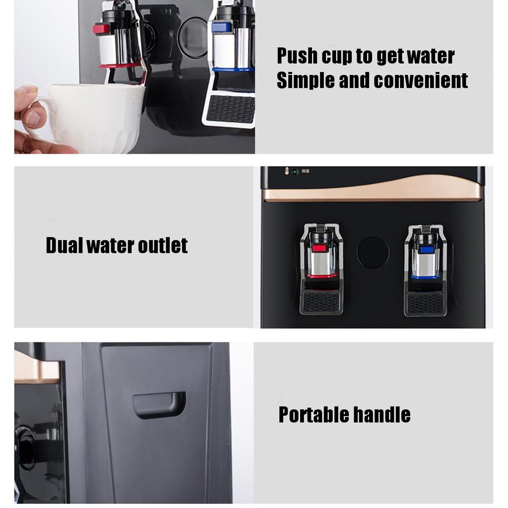 220V 550W Electric Water Dispenser Desktop Cold Hot Ice Water Cooler Heater Drinking Fountain for Home Office Coffee Tea Bar