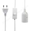 EU US Plug 1.8m Power Cord Cables E27 Lamp Base Holder With Switch Wire For Pendant Led Bulbs Fixture Hanglamp Suspension Socket