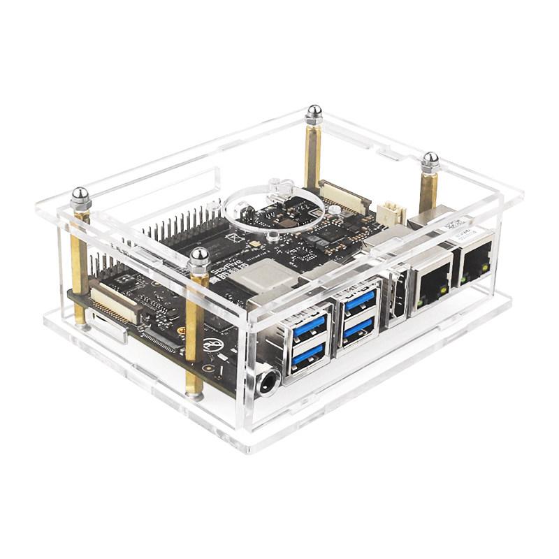 VisionFive 2 Dev Board Case Transparent Acrylic Enclosure with Cooling Fan
