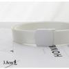 Fashionable Adjustable White Belt For Women Minimalist Smooth Design No Metal No Magnetic For Easy Security