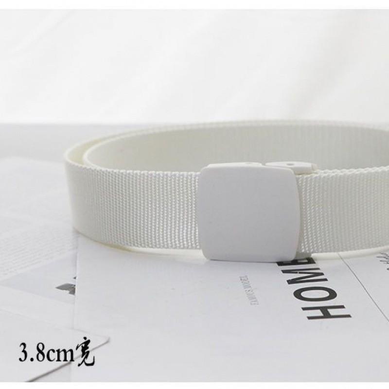 Fashionable Adjustable White Belt For Women Minimalist Smooth Design No Metal No Magnetic For Easy Security