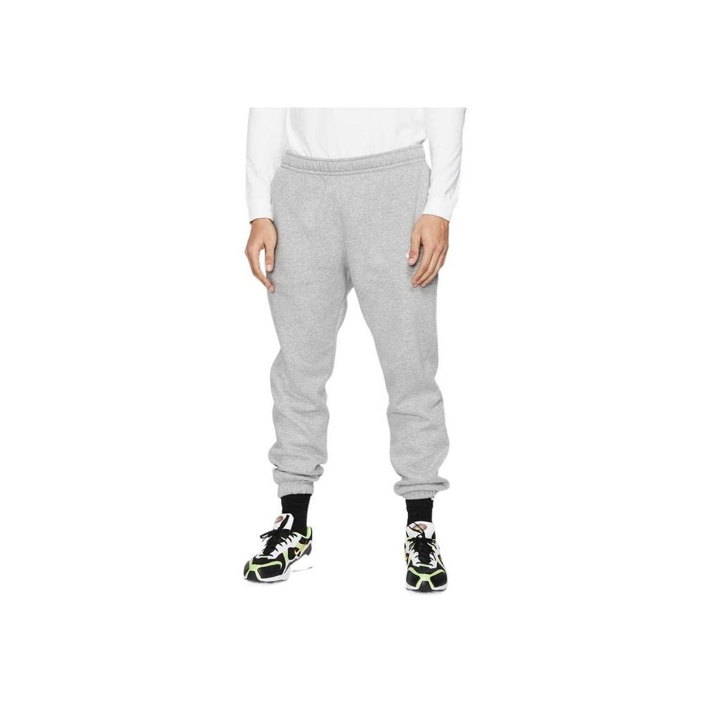 Nike Men's Sportswear Club Fleece Tapered Pants Dark Grey Heather/Metallic Silver/White BV2738-063