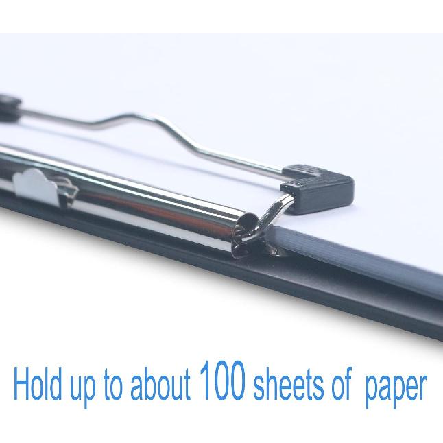 Acocony 11x17 Clipboard Landscape with Ruler Extra Large Clipboard Low Profile Clip 11 x 17 Clipping Board Plastic Black Pack of 1