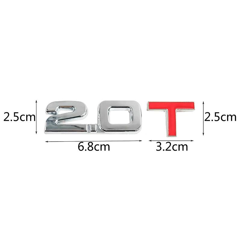 New Car 3D Metal 1.6T 1.8T 2.0T 2.8T Logo Sticker Emblem Badge Decals for Mazda KIA Renault TOYOTA BMW Ford Focus Car Styling