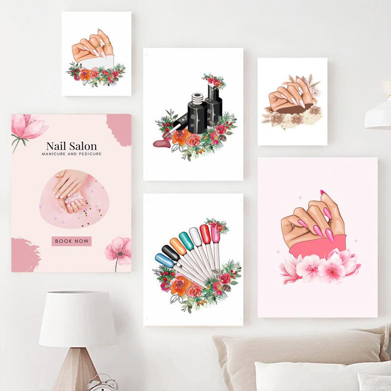 Personalizované laky na nehty Technologické tvary Malování na stěnu Malba na plátno Severská móda Plakáty a tisky Obrázky pro výzdobu salonu krásy