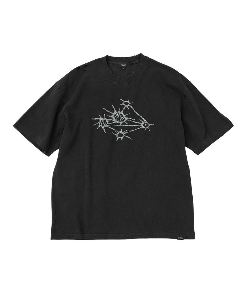 WMC Washed Wall Marking T-Shirt_Charcoal Grey