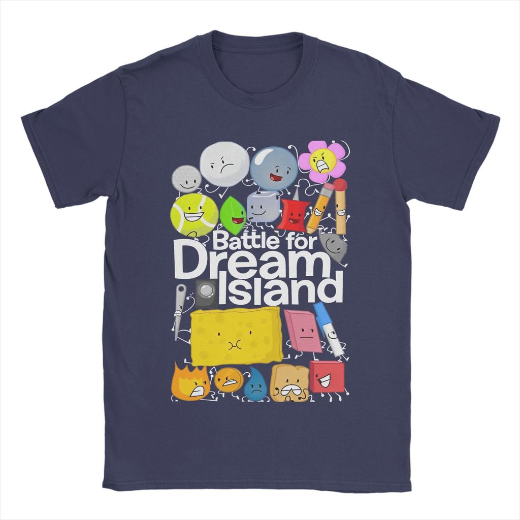 BFDI Battle for Dream Island T-shirt Letni Bawełniany T-shirt Męski Harajuku Koszulka z Własnym Logo Krótki Rękaw Y2K Retro