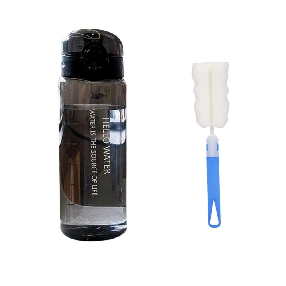 26oz Water Bottle Sports Water Bottle Reusable Clear Plastic Water Bottle with Carrying Strap LeakProof Flip Top for Travel Gym