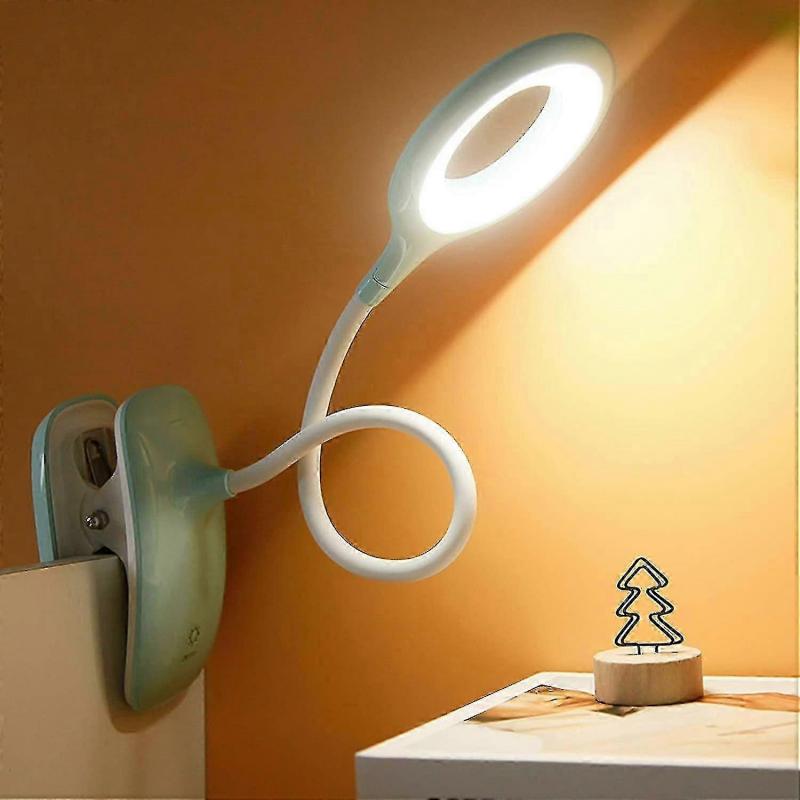 Dimmable LED Clip-On Reading Lamp - Eye Protection Desk Light for Study & Work
