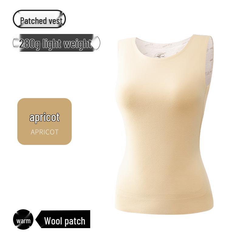 

Женский бесшовный антибактериальный зимний жилет из 100% чистой шерсти с нагрудными вкладышами. XL (160-165 cm, 120-135 jin)