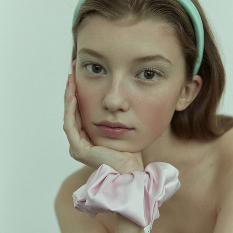 Elizabeth Moments Mint Green Satin Headband