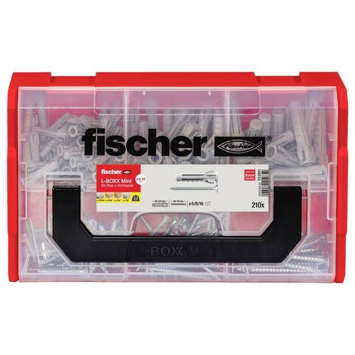 Boîte de vis et de chevilles à expansion FIXtrainer SX Fischer 532891, 210 pcs.