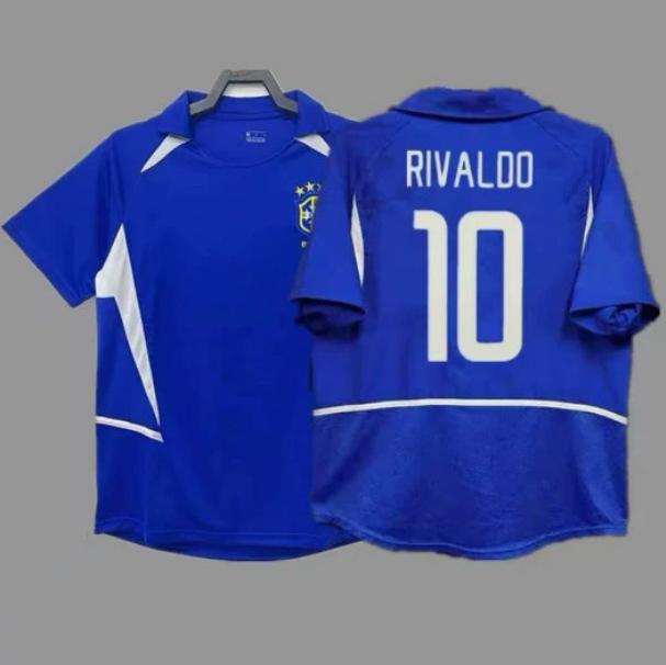 Camiseta de Fútbol Retro de Brasil del Mundial 2002: Carlos #6, Ronaldo #9, #11, y Ropa Ball.