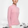 Fila X BBC EARTH Explore Series Comfortable Soft Stand Collar Long Sleeve Regular T-Shirt Women Tops Purple Pink A11W447202F-PK